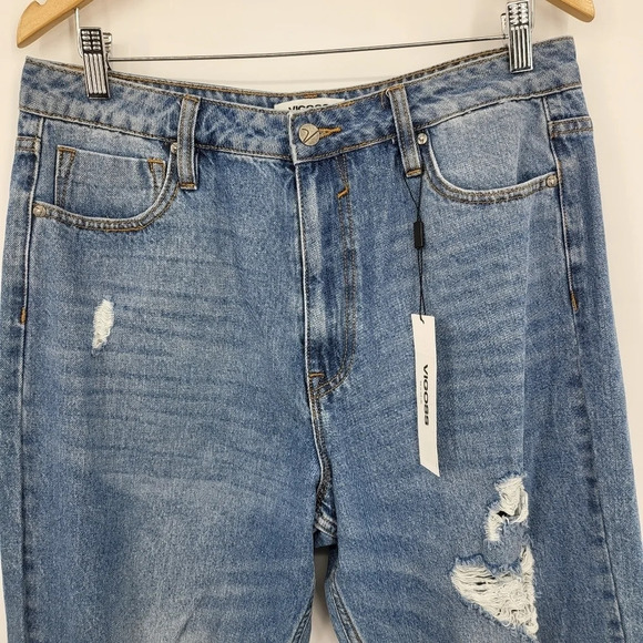 VIGOSS Distressed High Waisted Billie 90s Blue Jeans Sz 29 NWT NEW - Picture 4 of 15